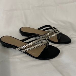 Sandals, stone accents